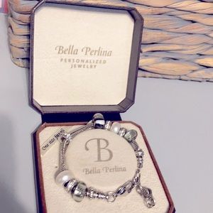 Bella perlina bracelet glass bead, silver band